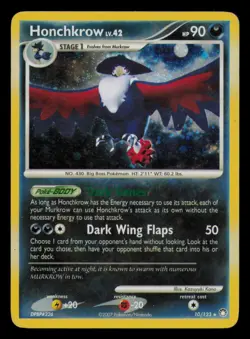 Honchkrow 10/123 Holo Rare Mysterious Treasures Pokemon Moderately Played - Image 1