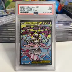 Pokemon Mega Diancie Mega Attack Rare 267/217 Ascended Heroes PSA 9 - Image 1