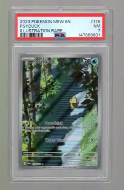 2023 POKEMON MEW EN-151 ILLUSTRATION RARE #175 PSYDUCK PSA 7 - Image 1