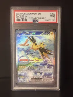 Pokemon Zapdos EX 202/165 Scarlet & Violet 151 SIR PSA 9 MINT - Image 1