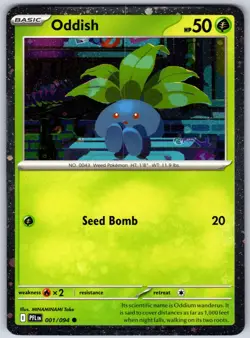 Pokemon TCG Oddish (Cosmos Holo) 001/094 Holo NM - Image 1