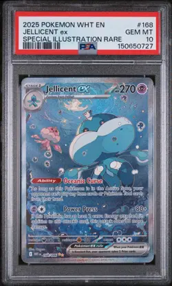 Pokemon Card Jellicent EX 168/086 Special Illustration Rare White Flare PSA 10 - Image 1