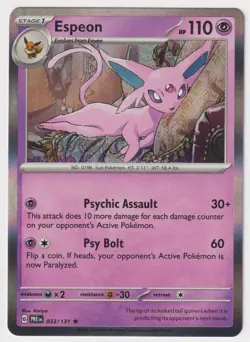 Espeon 033/131 Holo Rare Prismatic Evolutions NM – Pokemon TCG - Image 1