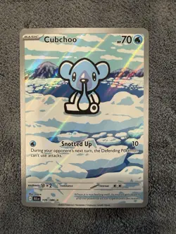 NM/Mint Pokemon TCG Cubchoo Illustration Rare Black Bolt 109/086 - Image 1