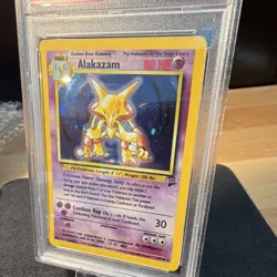 Wotc Alakazam Base Set 2 001/130 2000 English Holo Rare Stage 2 80 HP PSA 7 - Image 2