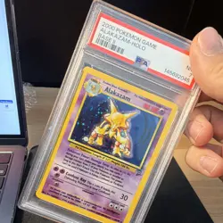 Wotc Alakazam Base Set 2 001/130 2000 English Holo Rare Stage 2 80 HP PSA 7 - Image 3