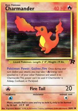 Pokemon Charmander Card 50/82 Team Rocket Unlimited - Image 1