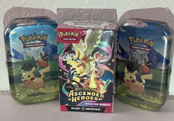 Factory Sealed Lot of Pokemon Ascended Heroes Booster Bundle & 2 Mini Tins - Image 2