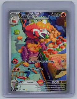 Crocalor 202/193 Illustration Rare Paldea Evolved Pokemon Holo Near Mint - Image 1
