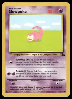 SLOWPOKE - 55/62 Common Fossil Pokemon Unlimited MP - Image 1