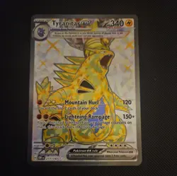 Pokemon TCG Obsidian Flames Tyranitar EX SV03 Holo Ultra Rare Card 211/197 - Image 1