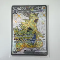 Pokemon TCG Obsidian Flames Tyranitar EX SV03 Holo Ultra Rare Card 211/197 - Image 1