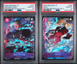 PSA 10 Sequential Roronoa Zoro & Sanji 076 065 Promotion Pack EX Vol.2 One Piece - Image 1