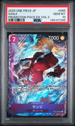 PSA 10 Sequential Roronoa Zoro & Sanji 076 065 Promotion Pack EX Vol.2 One Piece - Image 4
