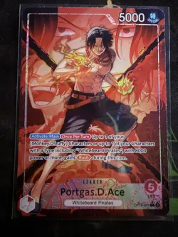 Bandai Portgas D. Ace Leader OP16-001 OP-16 SP Special Foil 5000 EN - Image 1