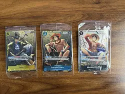 One Piece Mini Tin Promo Set Of 3 OP 13 Luffy Sabo Ace Sealed - Image 1