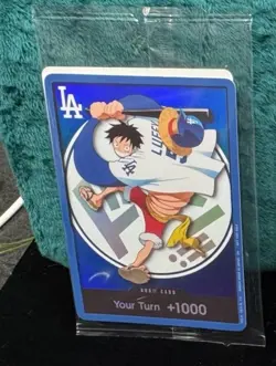 2026 ONE PIECE LOS ANGELES DODGERS MONKEY D LUFFY DON CARD PROMO SEALED - Image 1