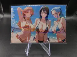 Vivi, Nami And Nico One Piece Holographic Anime Collectible Trading Card - Image 2