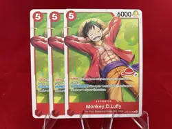 Monkey.D.Luffy - ST21-014 - x3 - Learn Together Deck Set One Piece TCG Card - Image 1