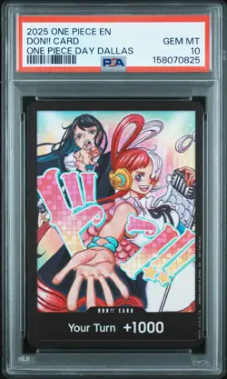 2025 ONE PIECE PROMOS ONE PIECE DAY DALLAS DON!! CARD PSA 10 - Image 1