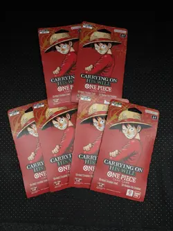 One Piece TCG OP-13 Carrying On His Will Sleeved Booster Pack Lot of 6 English - Image 2