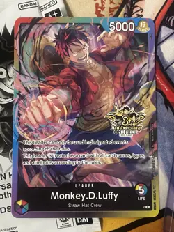 MONKEY.D.LUFFY 3RD ANNIVERSARY TOURNAMENT 3 BROTHERS PACK ST01-012 + Rainbow - Image 4