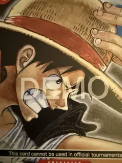 One piece Tcg P-022 Monkey D Luffy Promotional Demo card. - Image 1