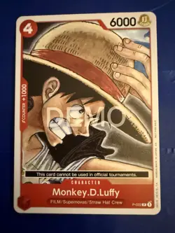 One piece Tcg P-022 Monkey D Luffy Promotional Demo card. - Image 2