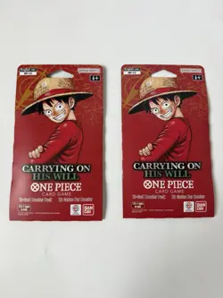 One Piece OP-13 Carrying on His Will Sleeved Blister Packs - Lot of 2 - Image 1