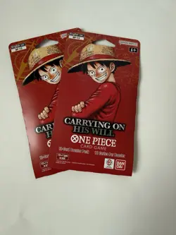One Piece OP-13 Carrying on His Will Sleeved Blister Packs - Lot of 2 - Image 3
