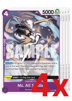 4x Ms. All Sunday C OP12-075 NM - One Piece TCG - Image 1