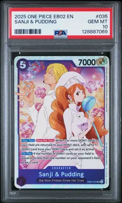 PSA 10 ONE PIECE EXTRA BOOSTER #035 SANJI & PUDDING EB02 035 POP 44 - Image 1