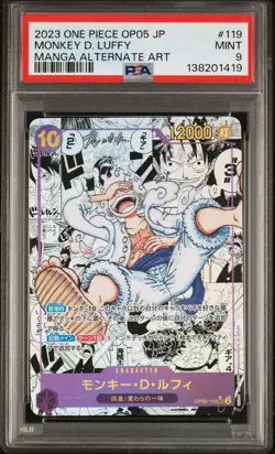 Monkey D. Luffy 119 Manga Alternate Art One Piece Japanese PSA 9 OP05 - Image 1