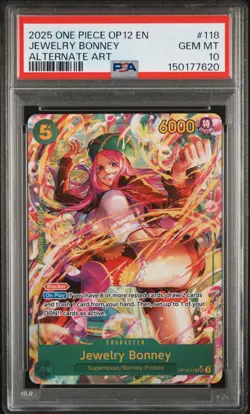 2025 ONE PIECE OP12-118 JEWELRY BONNEY ALTERNATE ART PSA 10 - Image 1