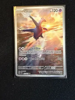 Pokemon TCG Latios 203/191 Sv08 Surging Sparks Illustration Rare Holo English - Image 1