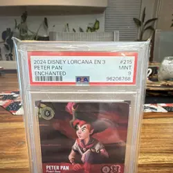 Disney Lorcana Inklands Peter Pan Pirate's Bane Enchanted Foil PSA 9 - Image 2