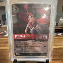 Disney Lorcana Inklands Peter Pan Pirate's Bane Enchanted Foil PSA 9 - Image 3