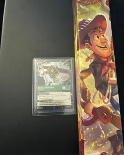 Disney Lorcana Woody and Buzz play mat & EXCLUSIVE Buzz promo sold out! RARE! - Image 1