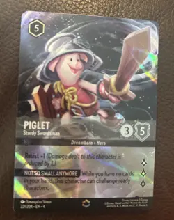 Disney Lorcana Ursula’s Return Piglet Sturdy Swordsman Enchanted NM - Image 1