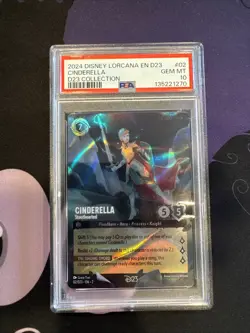 2024 DISNEY LORCANA EN D23-D23 EXPO PROMO #02 CINDERELLA - STOUTHEARTED PSA 10 - Image 1