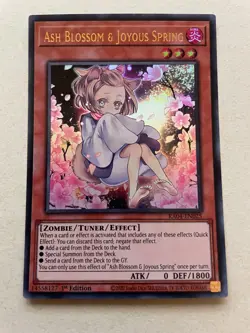 Yugioh Ash Blossom & Joyous Spring RA04 EN025 Ultra Rare 1st ED - Image 1