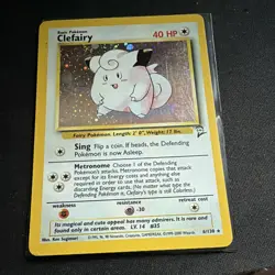 Wizards of the Coast Pokemon TCG Clefairy 6/130 Base Set 2 Holo Rare Eng HP40 - Image 1