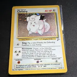 Wizards of the Coast Pokemon TCG Clefairy 6/130 Base Set 2 Holo Rare Eng HP40 - Image 3