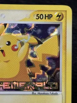 Pikachu 60/106 - Stamped Reverse Holo - Vintage Pokemon TCG: EX Emerald - LP - Image 3
