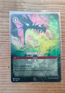 Disney Lorcana TCG Challenge foil Promo Dragon Fire 1/C1 - Image 1