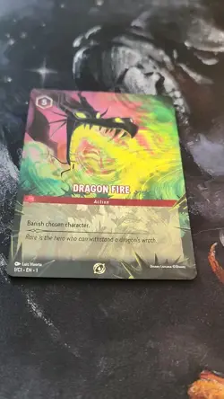 Disney Lorcana TCG Challenge foil Promo Dragon Fire 1/C1 - Image 2