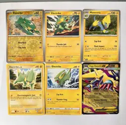 Electrike & Manectric & Mega Manectric EX Pokemon TCG Lot 6 ENG Holo/Reg Cards - Image 1