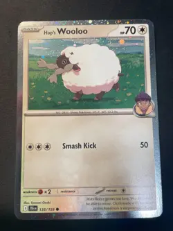 Pokemon Hop's Wooloo SWIRL Cosmos Holo 135/159 Pokemon TCG - Image 1