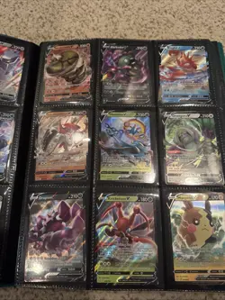 93 POKEMON V and VMax Rare & Promo Cards Lot w Binder Great Value NM Collection - Image 3