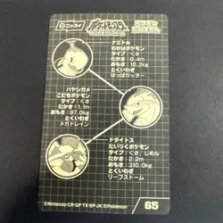 Nissui evolution Seal Sticker Turtwig Grotle Torterra Pokemon Card Japanese - Image 3